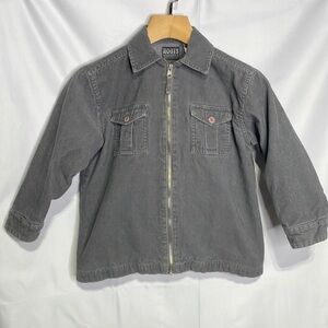 🐒Roots grey corduroy utility jacket 6x